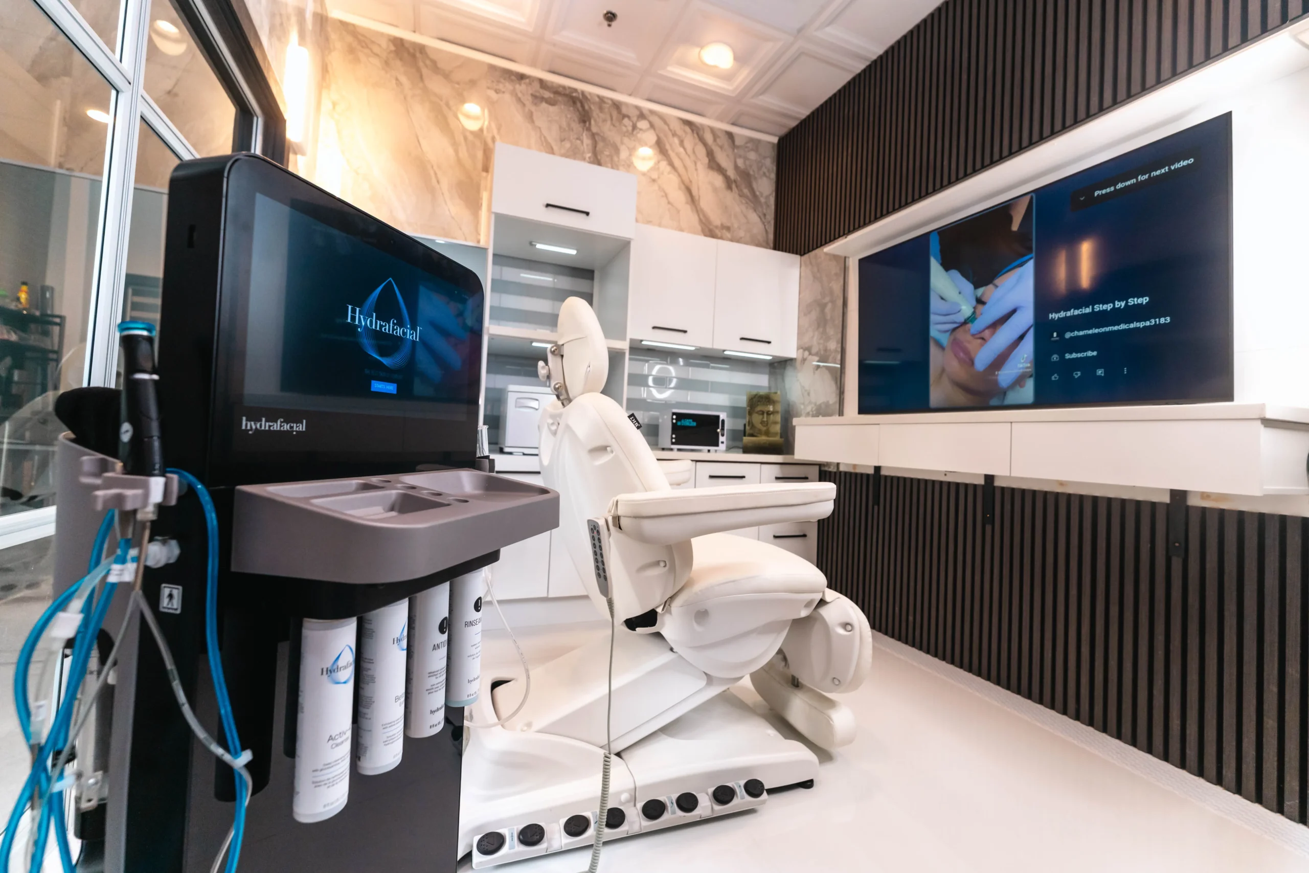 Luxury esthetic treatment room in Orange County