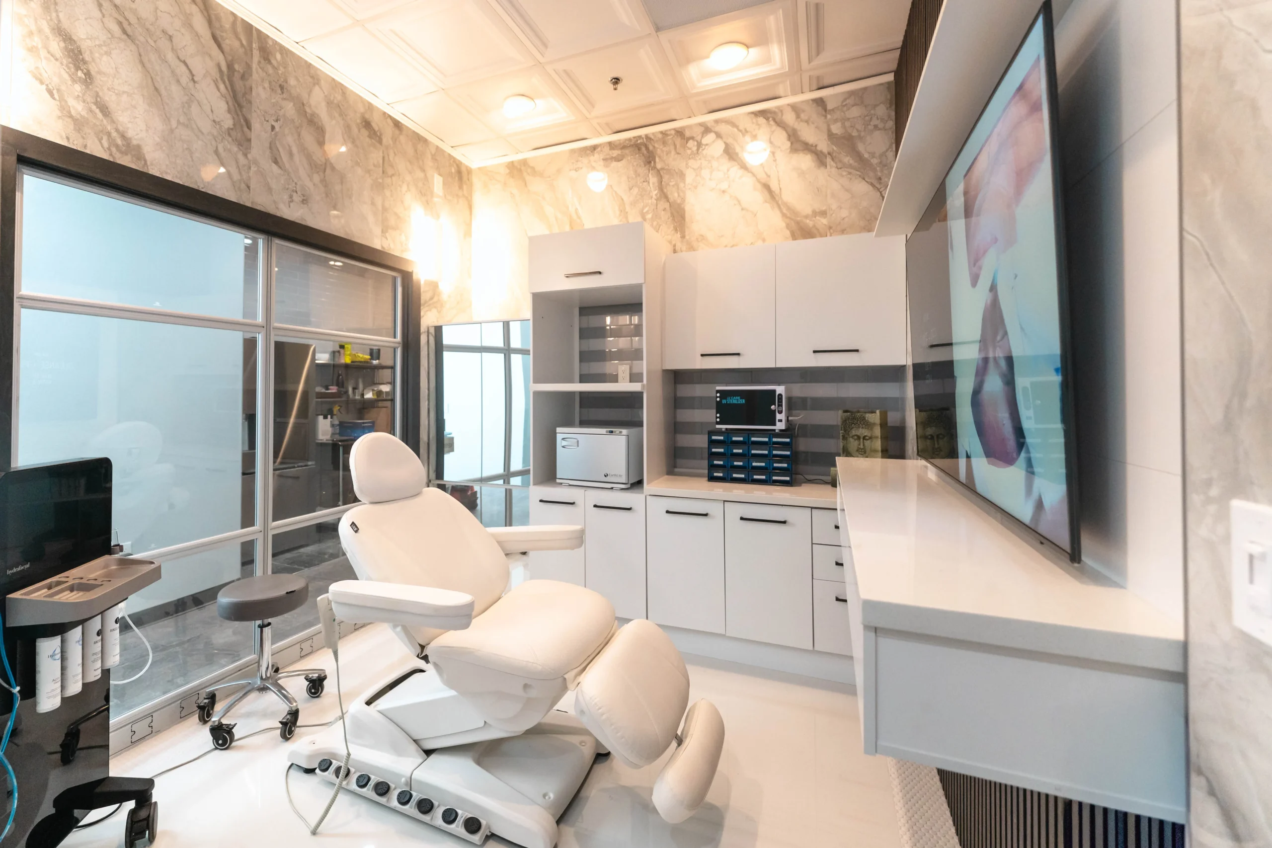 Treatment room interior